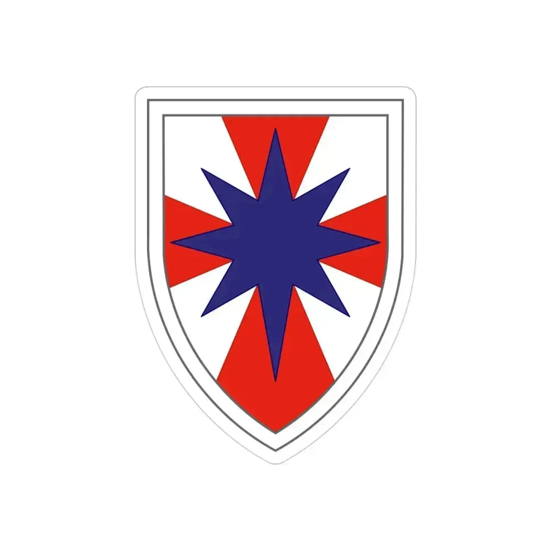 8th Theater Sustainment Command (U.S. Army) REVERSE PRINT Transparent Die-Cut STICKER 3 Inch Die-Cut Transparent - The Sticker Space