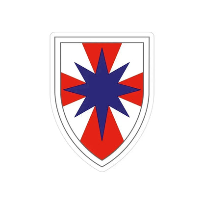 8th Theater Sustainment Command (U.S. Army) REVERSE PRINT Transparent Die-Cut STICKER 3 Inch Die-Cut Transparent - The Sticker Space