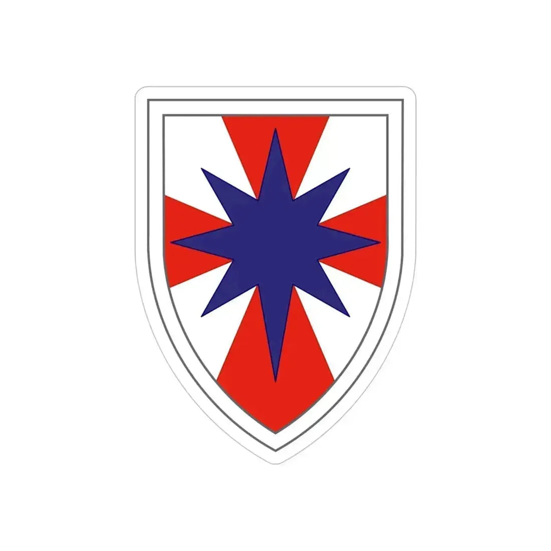 8th Theater Sustainment Command (U.S. Army) REVERSE PRINT Transparent Die-Cut STICKER 4 Inch Die-Cut Transparent - The Sticker Space