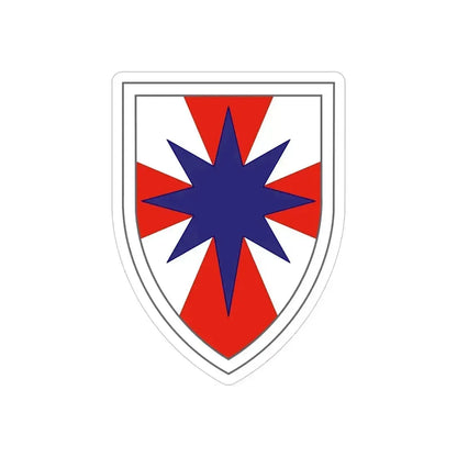 8th Theater Sustainment Command (U.S. Army) REVERSE PRINT Transparent Die-Cut STICKER 4 Inch Die-Cut Transparent - The Sticker Space