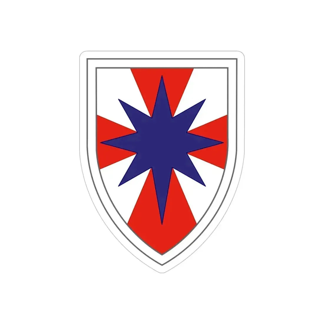 8th Theater Sustainment Command (U.S. Army) REVERSE PRINT Transparent Die-Cut STICKER 5 Inch Die-Cut Transparent - The Sticker Space