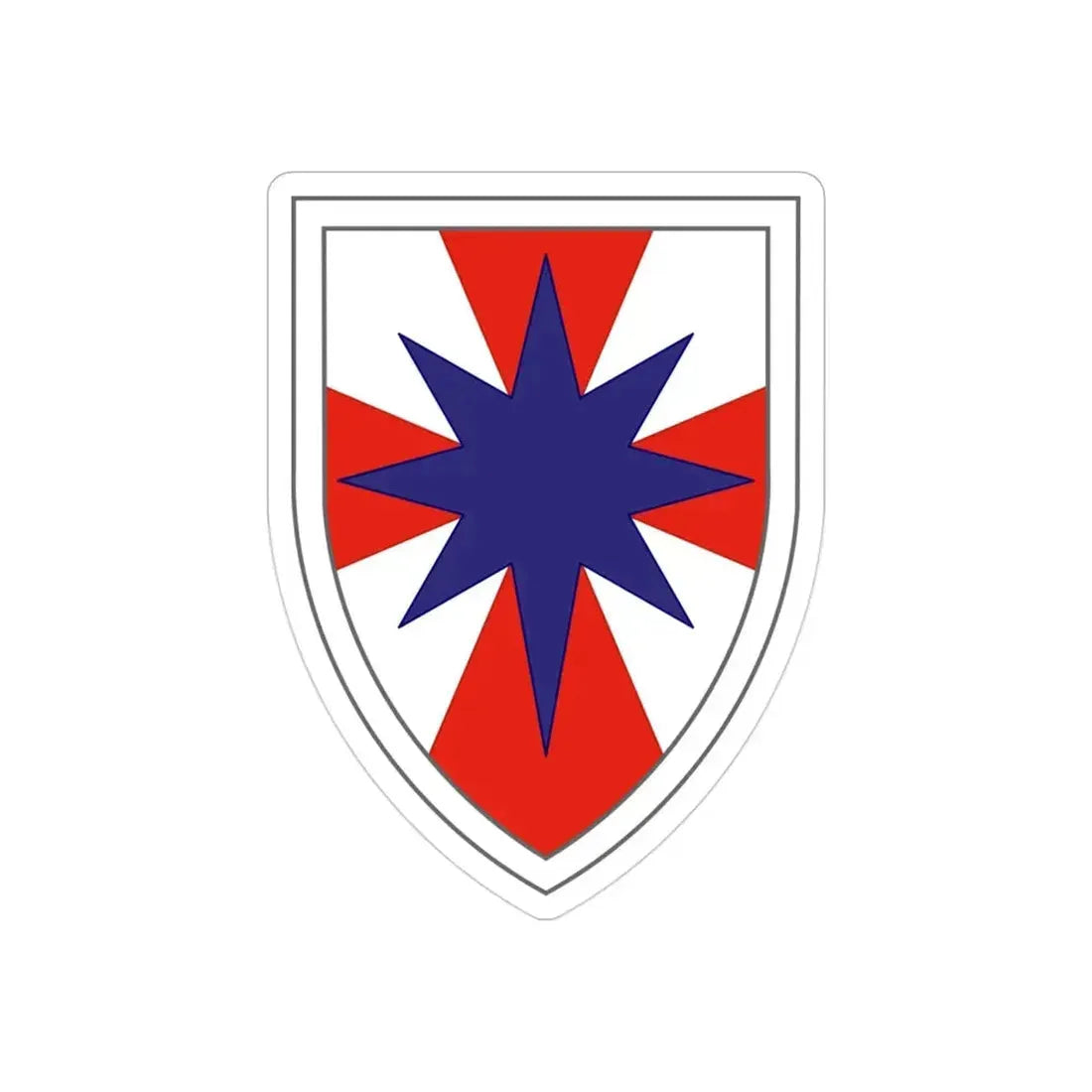 8th Theater Sustainment Command (U.S. Army) REVERSE PRINT Transparent Die-Cut STICKER - The Sticker Space