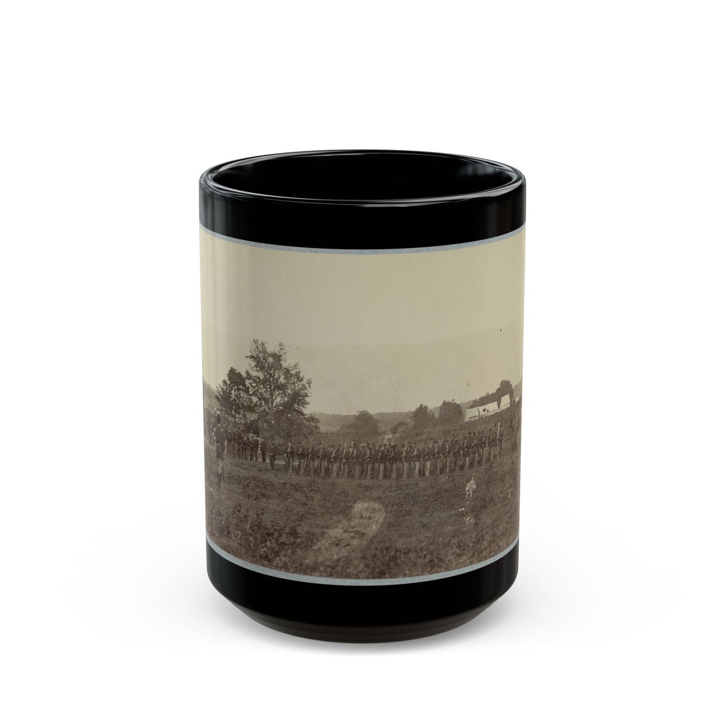 8th U.S. Infantry At Headquarters Army Of Potomac Near Fairfax Court House, Va., June, 1863 (U.S. Civil War) Black Coffee Mug