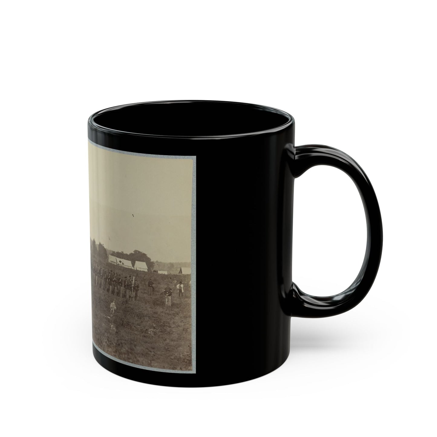 8th U.S. Infantry At Headquarters Army Of Potomac Near Fairfax Court House, Va., June, 1863 (U.S. Civil War) Black Coffee Mug