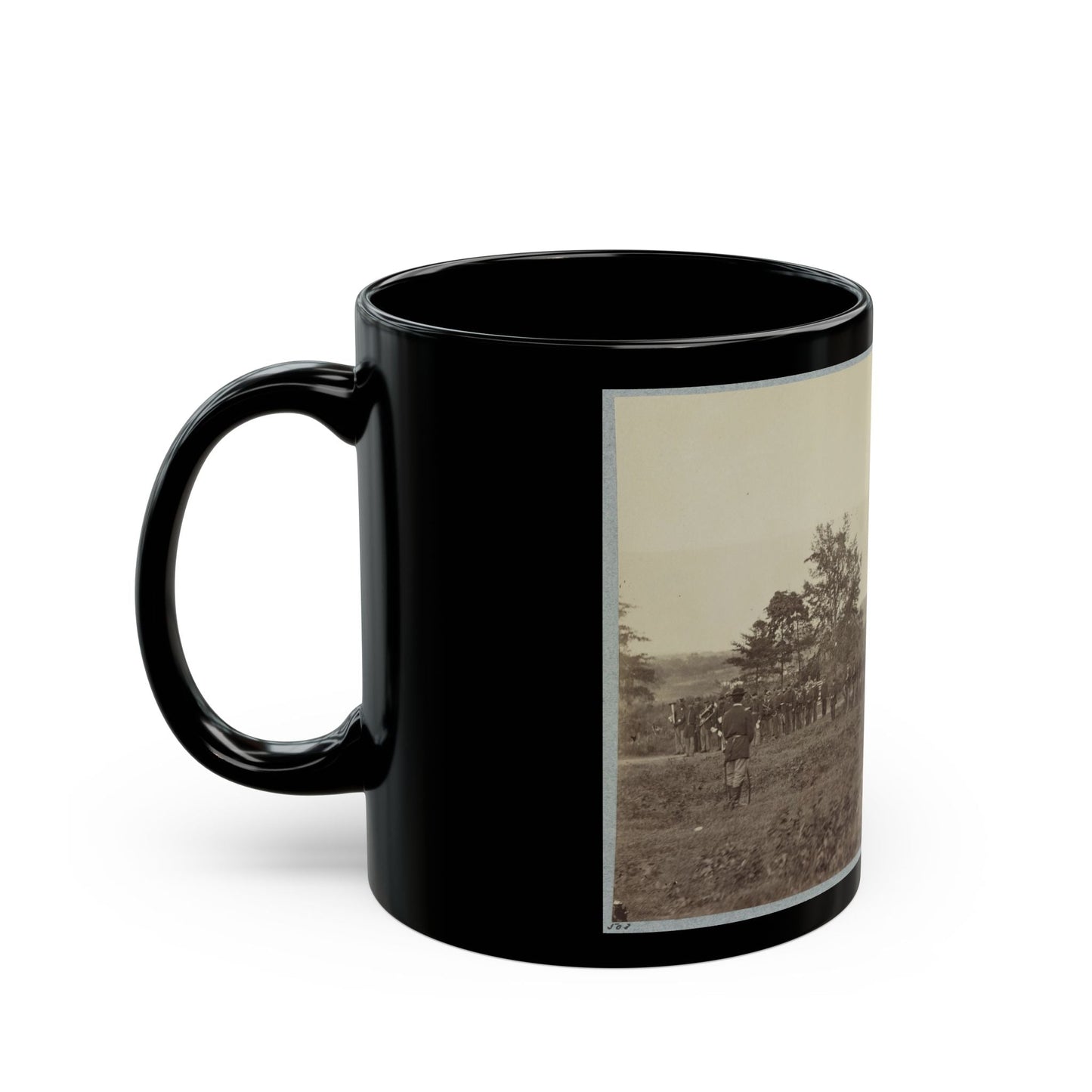 8th U.S. Infantry At Headquarters Army Of Potomac Near Fairfax Court House, Va., June, 1863 (U.S. Civil War) Black Coffee Mug