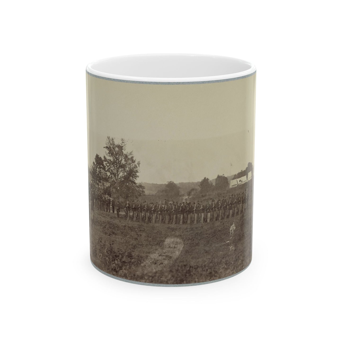 8th U.S. Infantry At Headquarters Army Of Potomac Near Fairfax Court House, Va., June, 1863 (U.S. Civil War) White Coffee Mug