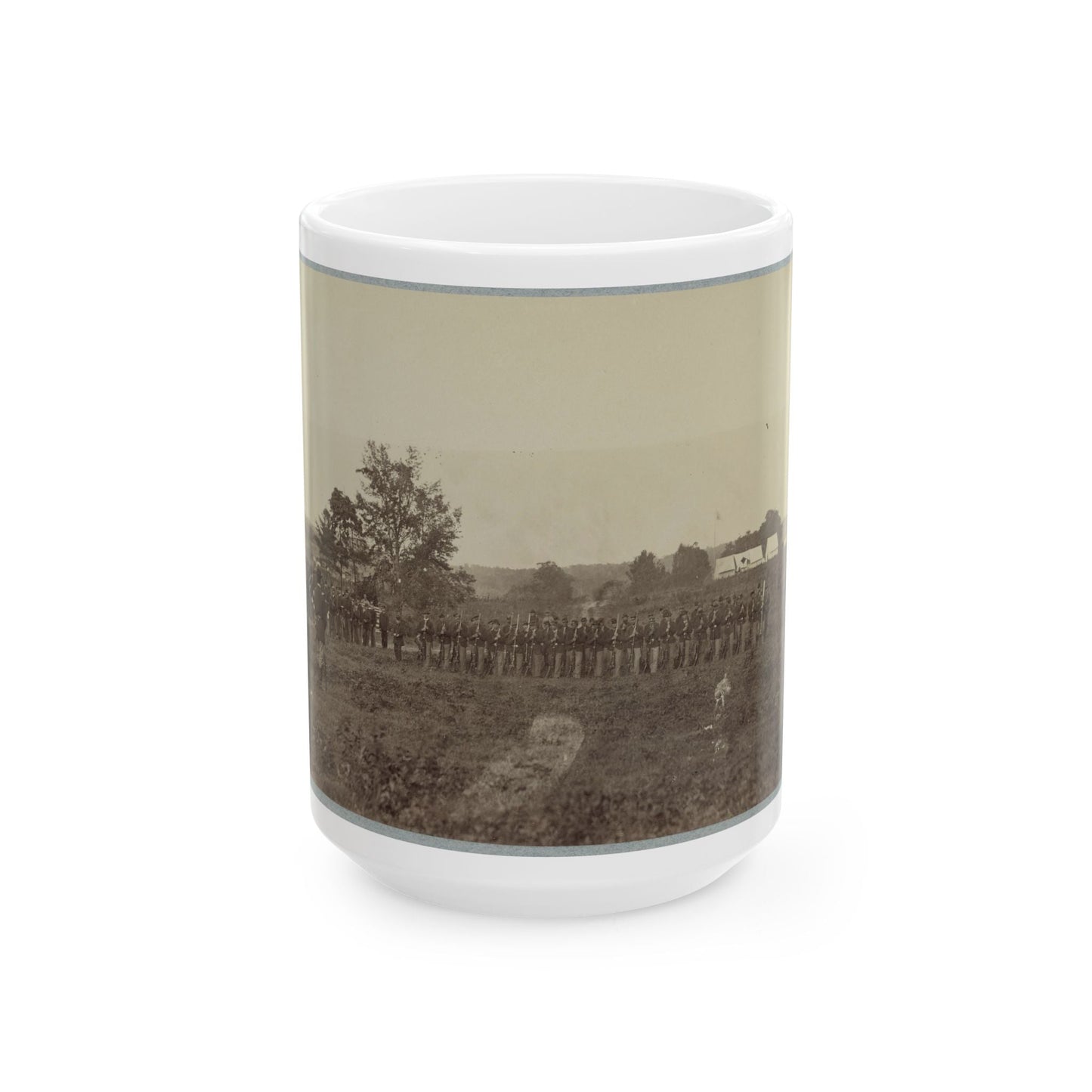 8th U.S. Infantry At Headquarters Army Of Potomac Near Fairfax Court House, Va., June, 1863 (U.S. Civil War) White Coffee Mug