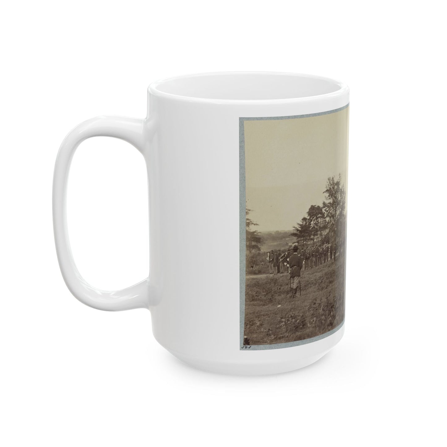 8th U.S. Infantry At Headquarters Army Of Potomac Near Fairfax Court House, Va., June, 1863 (U.S. Civil War) White Coffee Mug