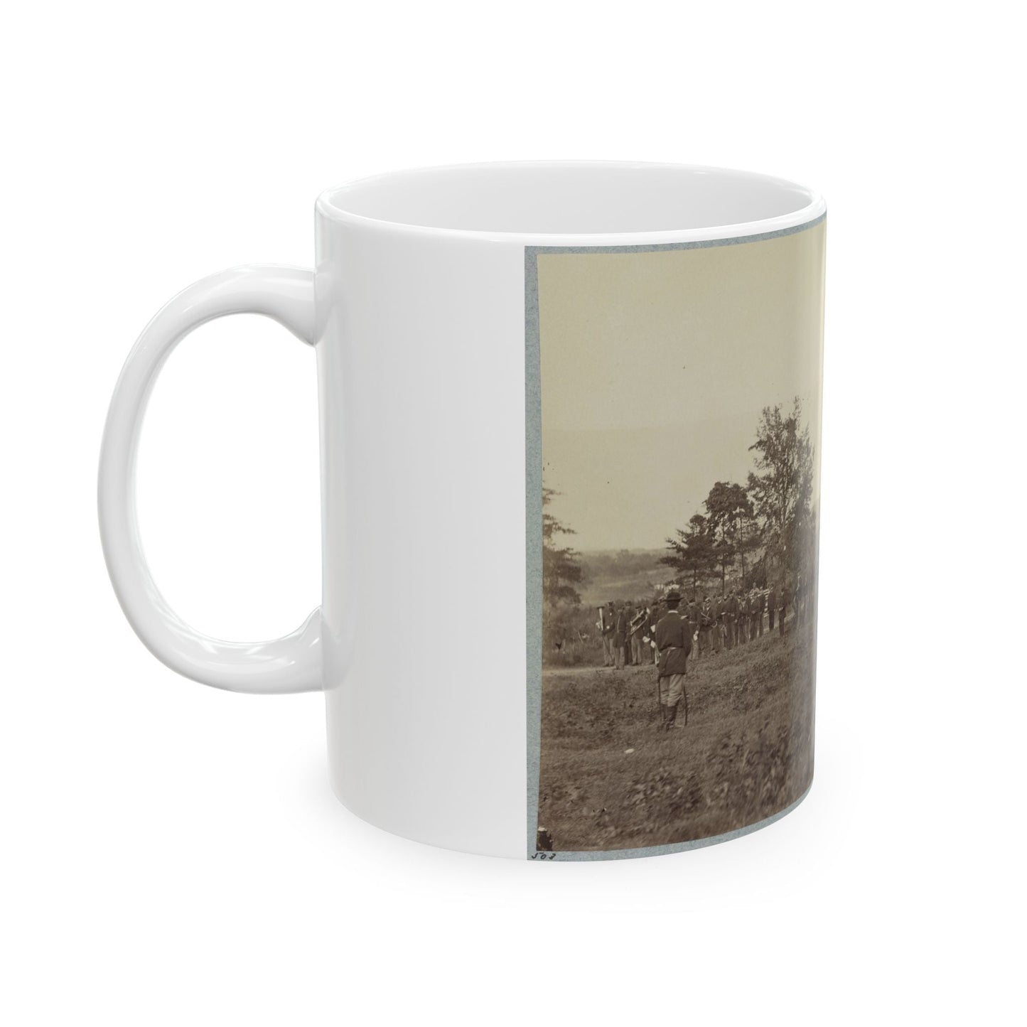 8th U.S. Infantry At Headquarters Army Of Potomac Near Fairfax Court House, Va., June, 1863 (U.S. Civil War) White Coffee Mug