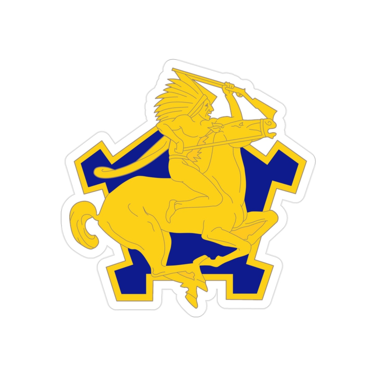 9 Cavalry Regiment (U.S. Army) REVERSE PRINT Transparent STICKER-2" × 2"-The Sticker Space