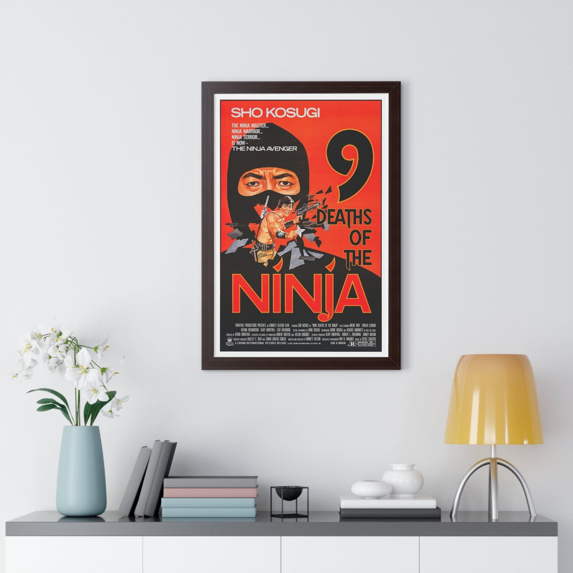 9 DEATHS OF THE NINJA 1985 - Framed Movie Poster-The Sticker Space