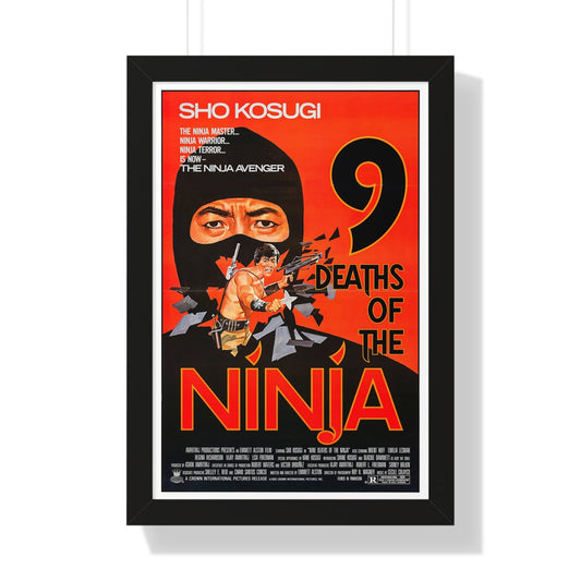 9 DEATHS OF THE NINJA 1985 - Framed Movie Poster-16″ x 24″-The Sticker Space