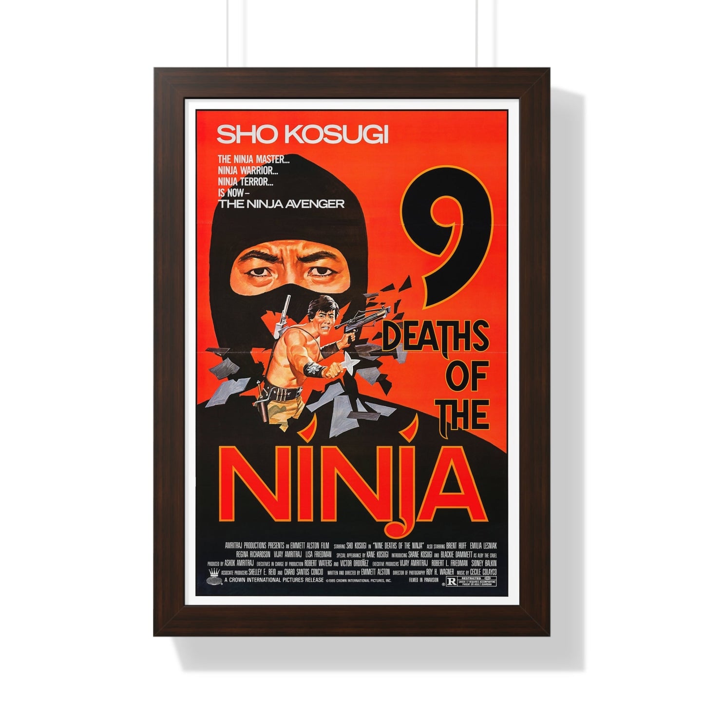 9 DEATHS OF THE NINJA 1985 - Framed Movie Poster-16″ x 24″-The Sticker Space