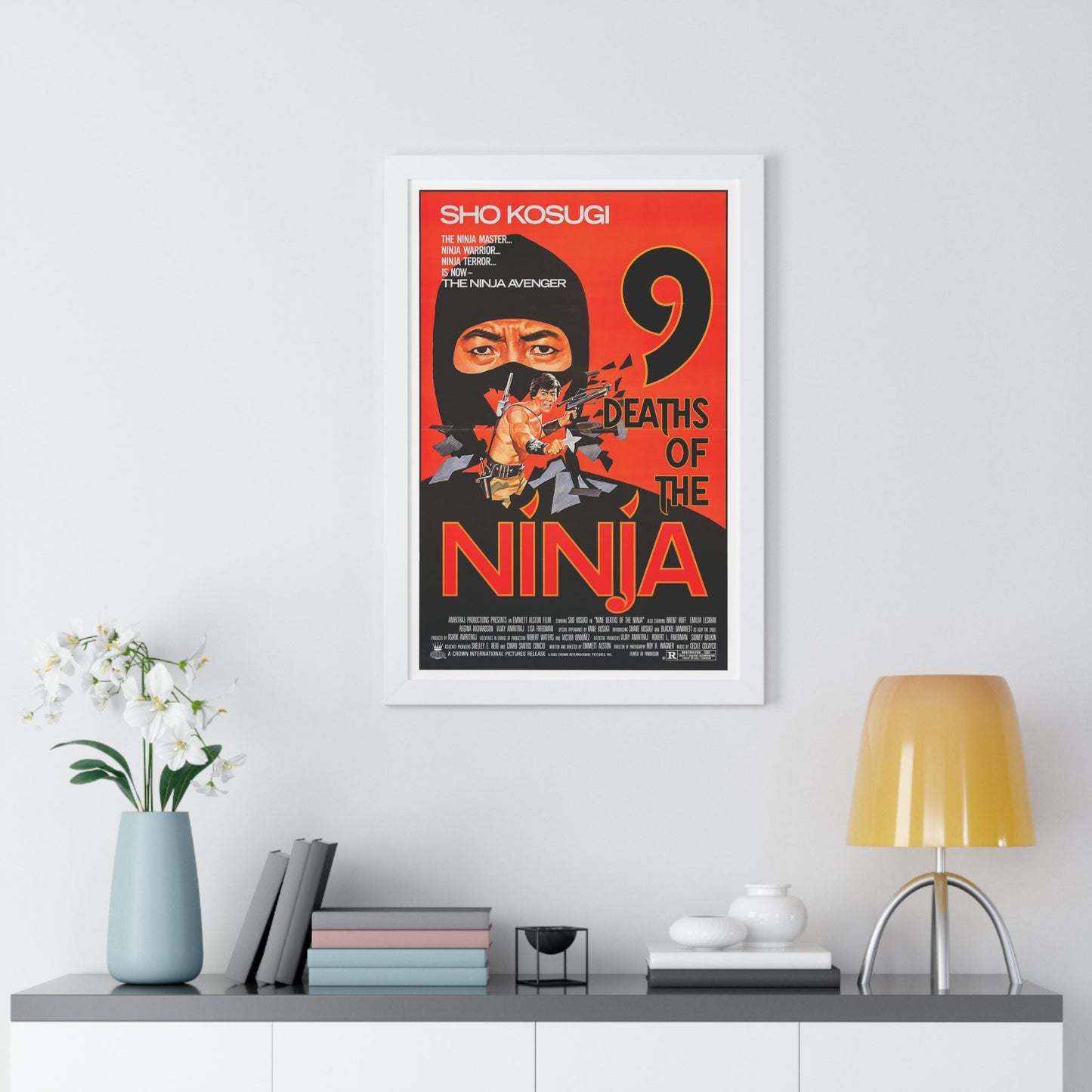 9 DEATHS OF THE NINJA 1985 - Framed Movie Poster-The Sticker Space