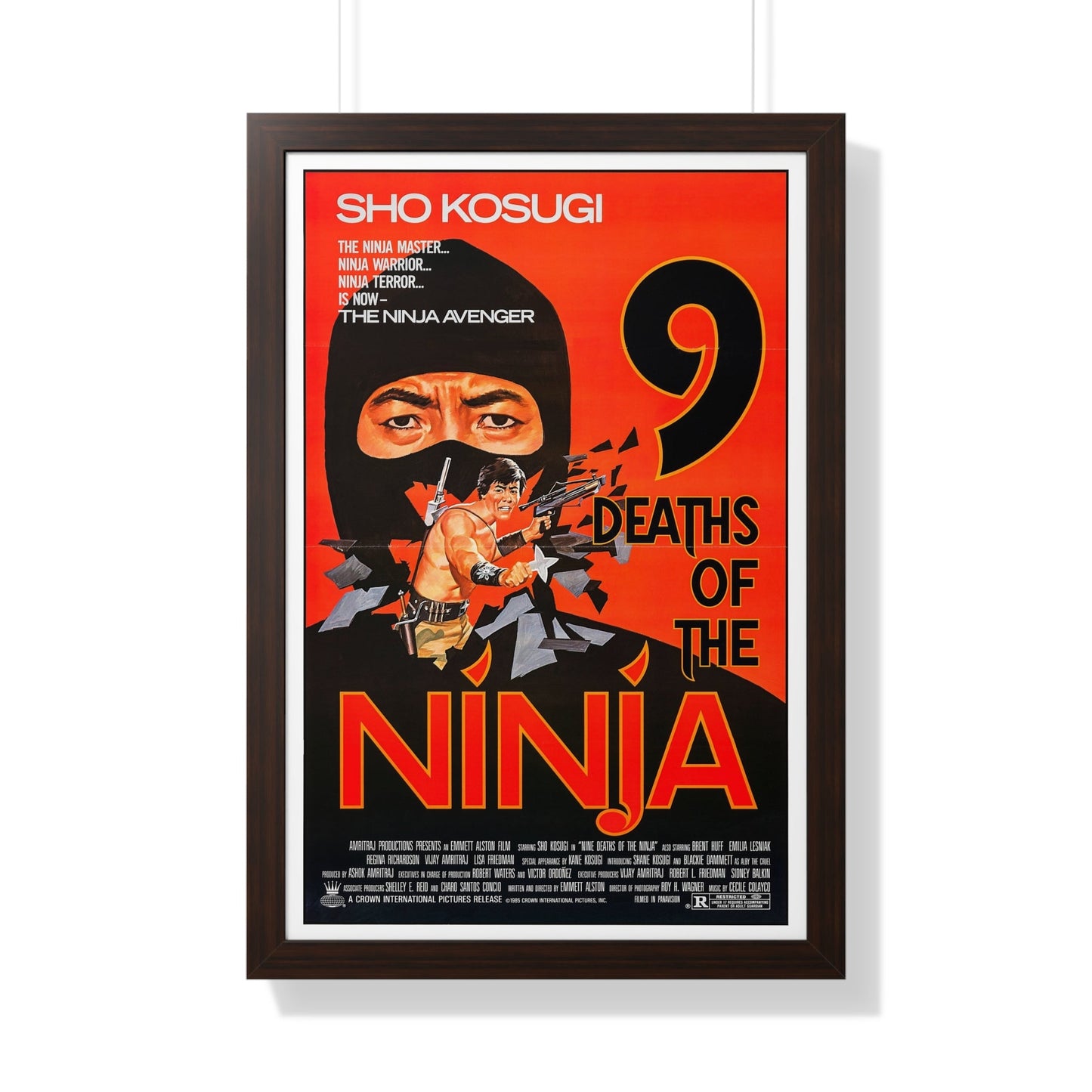 9 DEATHS OF THE NINJA 1985 - Framed Movie Poster-20" x 30"-The Sticker Space