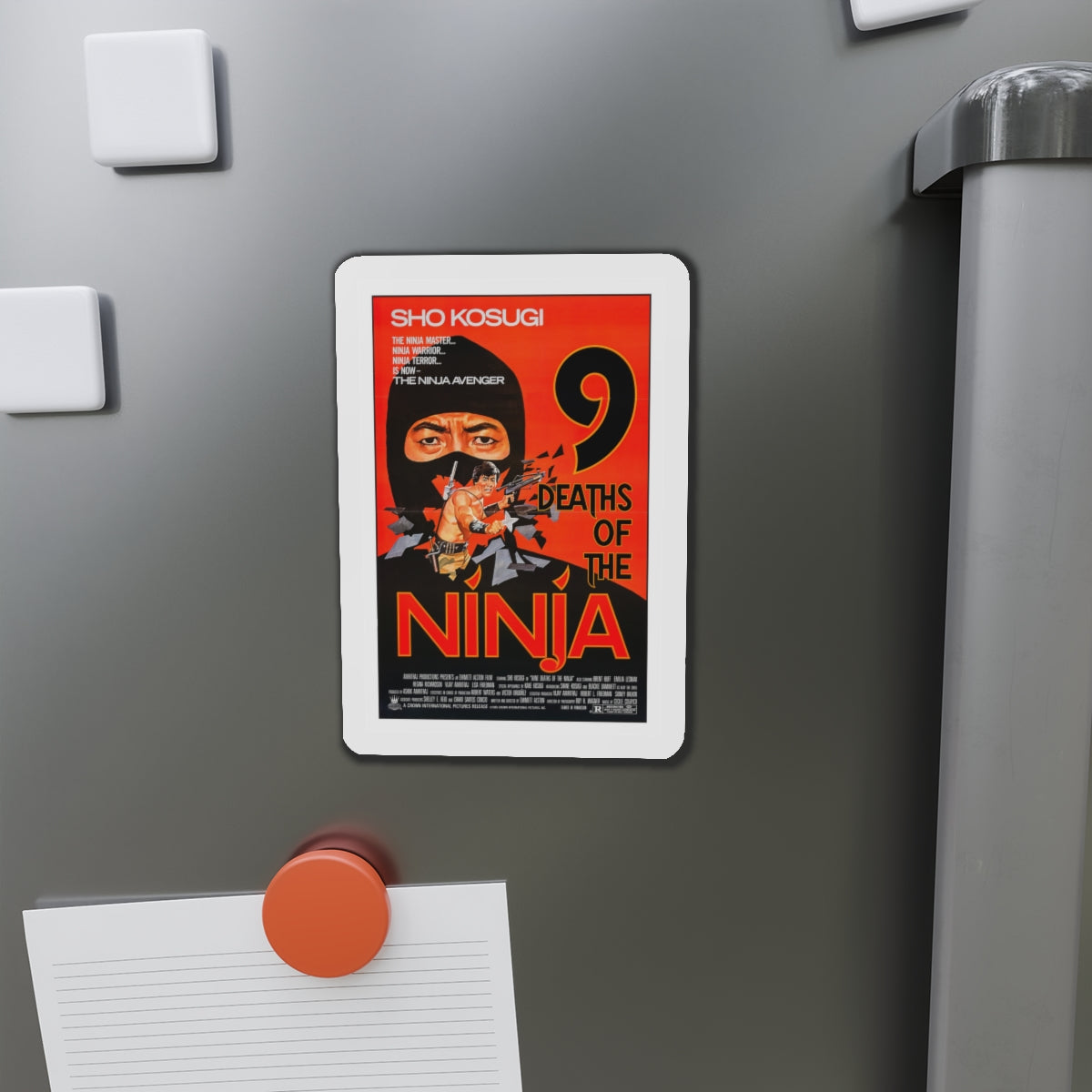 9 DEATHS OF THE NINJA 1985 Movie Poster - Die-Cut Magnet-The Sticker Space