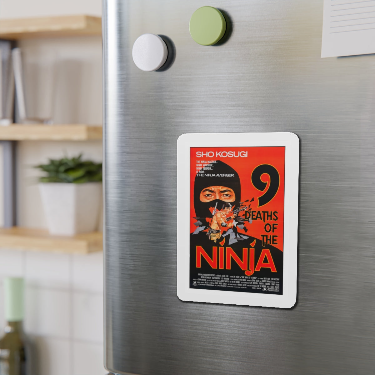 9 DEATHS OF THE NINJA 1985 Movie Poster - Die-Cut Magnet-The Sticker Space