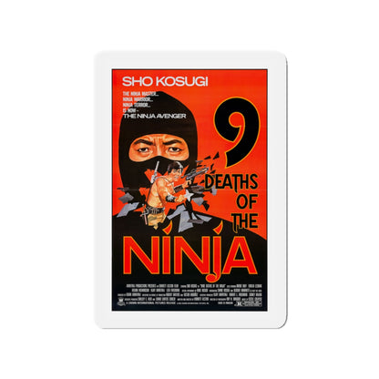 9 DEATHS OF THE NINJA 1985 Movie Poster - Die-Cut Magnet-3" x 3"-The Sticker Space