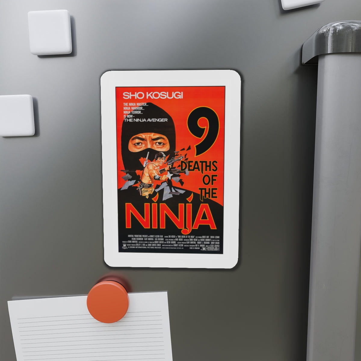 9 DEATHS OF THE NINJA 1985 Movie Poster - Die-Cut Magnet-The Sticker Space