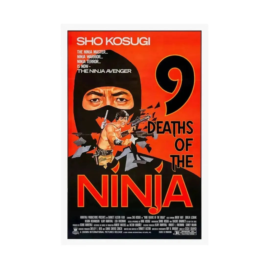 9 DEATHS OF THE NINJA 1985 - Paper Movie Poster - The Sticker Space