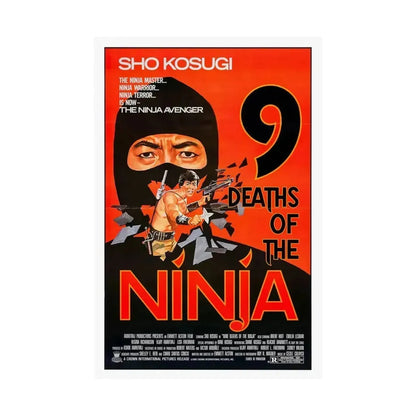 9 DEATHS OF THE NINJA 1985 - Paper Movie Poster - The Sticker Space