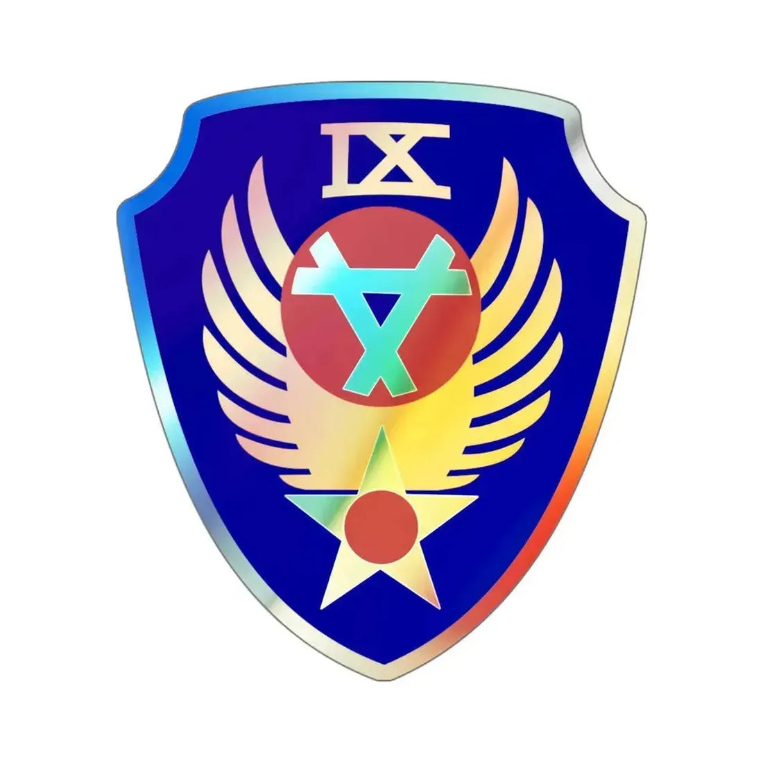 9 Engineer Command (U.S. Army) Holographic STICKER Die-Cut Vinyl Decal 4 Inch Holographic - The Sticker Space