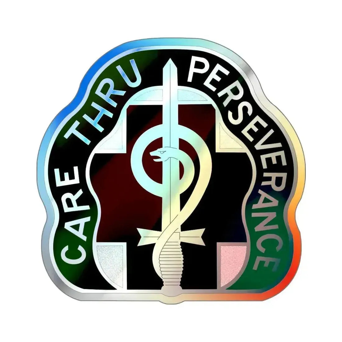 9 Hospital Center (U.S. Army) Holographic STICKER Die-Cut Vinyl Decal 6 Inch Holographic - The Sticker Space