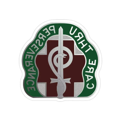 9 Hospital Center (U.S. Army) REVERSE PRINT Transparent Die-Cut STICKER 3 Inch Die-Cut Transparent - The Sticker Space