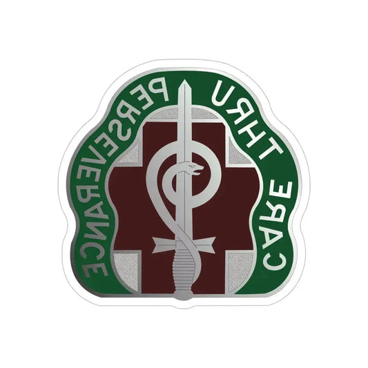 9 Hospital Center (U.S. Army) REVERSE PRINT Transparent Die-Cut STICKER 6 Inch Die-Cut Transparent - The Sticker Space