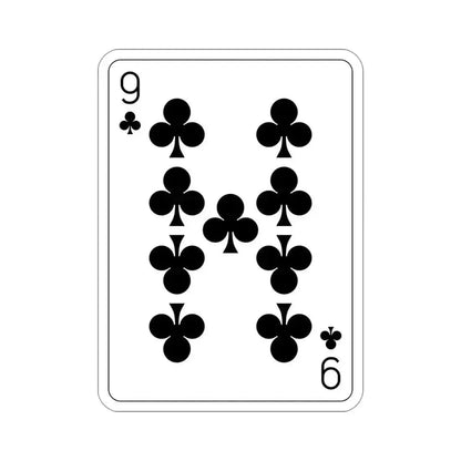 9 of Clubs Playing Card STICKER Vinyl Die-Cut Decal 4 Inch - The Sticker Space