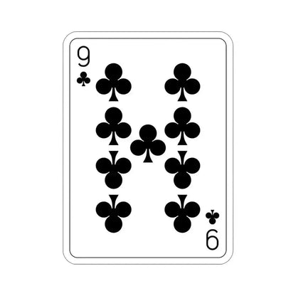 9 of Clubs Playing Card STICKER Vinyl Die-Cut Decal 5 Inch - The Sticker Space