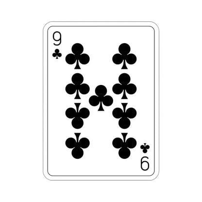 9 of Clubs Playing Card STICKER Vinyl Die-Cut Decal 6 Inch - The Sticker Space