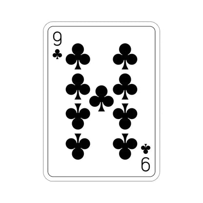 9 of Clubs Playing Card STICKER Vinyl Die-Cut Decal - The Sticker Space