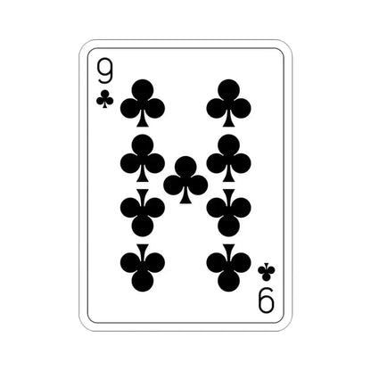 9 of Clubs Playing Card STICKER Vinyl Die-Cut Decal - The Sticker Space