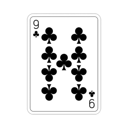 9 of Clubs Playing Card STICKER Vinyl Die-Cut Decal - The Sticker Space