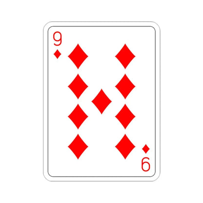 9 of Diamonds Playing Card STICKER Vinyl Die-Cut Decal 2 Inch - The Sticker Space