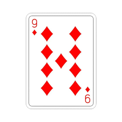 9 of Diamonds Playing Card STICKER Vinyl Die-Cut Decal 2 Inch - The Sticker Space