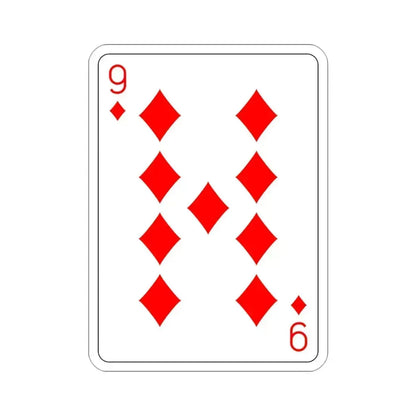 9 of Diamonds Playing Card STICKER Vinyl Die-Cut Decal 3 Inch - The Sticker Space