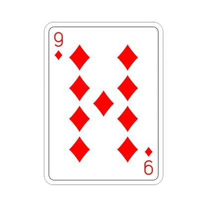 9 of Diamonds Playing Card STICKER Vinyl Die-Cut Decal 3 Inch - The Sticker Space