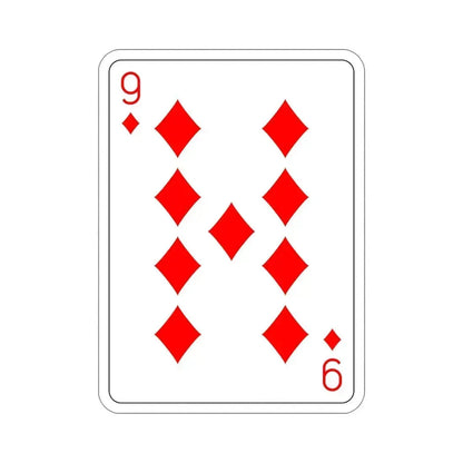 9 of Diamonds Playing Card STICKER Vinyl Die-Cut Decal 5 Inch - The Sticker Space
