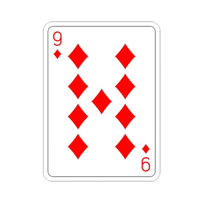 9 of Diamonds Playing Card STICKER Vinyl Die-Cut Decal - The Sticker Space
