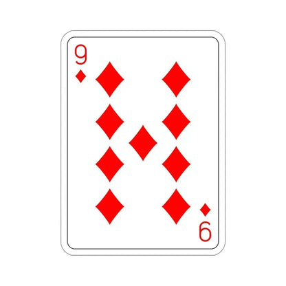 9 of Diamonds Playing Card STICKER Vinyl Die-Cut Decal - The Sticker Space