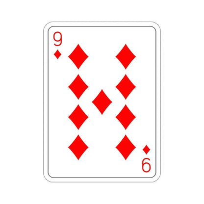 9 of Diamonds Playing Card STICKER Vinyl Die-Cut Decal - The Sticker Space
