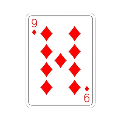9 of Diamonds Playing Card STICKER Vinyl Die-Cut Decal - The Sticker Space