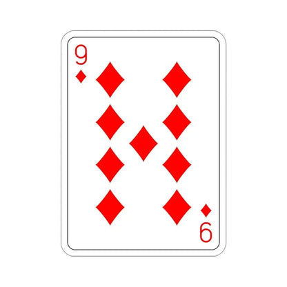 9 of Diamonds Playing Card STICKER Vinyl Die-Cut Decal - The Sticker Space