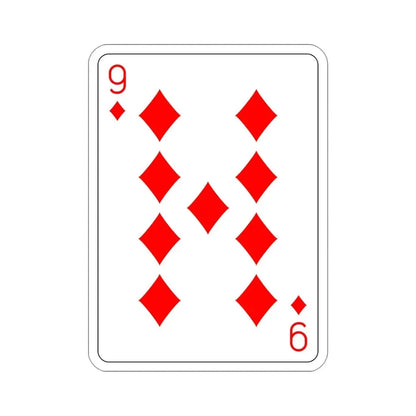 9 of Diamonds Playing Card STICKER Vinyl Die-Cut Decal - The Sticker Space