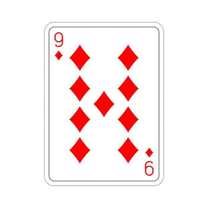 9 of Diamonds Playing Card STICKER Vinyl Die-Cut Decal - The Sticker Space