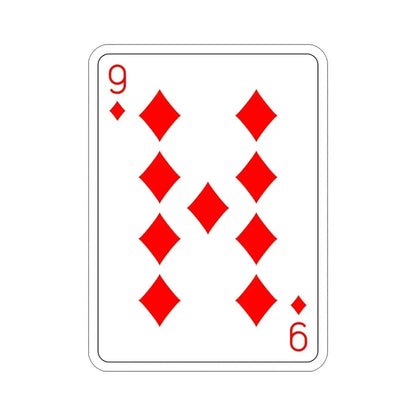 9 of Diamonds Playing Card STICKER Vinyl Die-Cut Decal - The Sticker Space