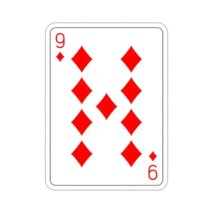 9 of Diamonds Playing Card STICKER Vinyl Die-Cut Decal - The Sticker Space