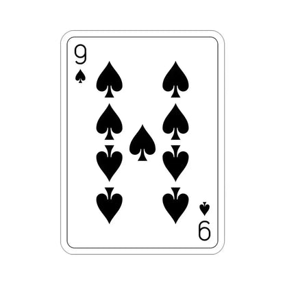 9 of Spades Playing Card STICKER Vinyl Die-Cut Decal 4 Inch - The Sticker Space